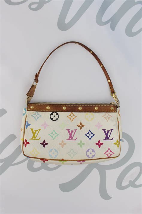 lv white colorful bag|louis vuitton multicolor shoulder bag.